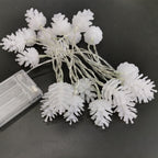 Modern Art Deco Waterproof Solar Battery PVC Pinecone LED String Light For Garden & Outdoor Patio
