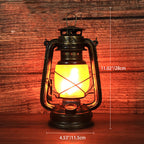 Traditional Vintage Round Horse Lamp Iron Acrylic LED Table Lamp for the Living Room