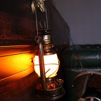 Traditional Vintage Round Horse Lamp Iron Acrylic LED Table Lamp for the Living Room