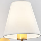 Contemporary Nordic Round Curved Rod Iron Fabric Shade 1-Light Wall Light Lamp for Living Room