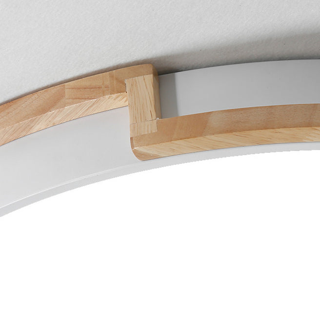 LumenCraft Nordic LED Ceiling Light | Wooden Frame | Acrylic Shade | Mood Light | For Bedroom and Living Room