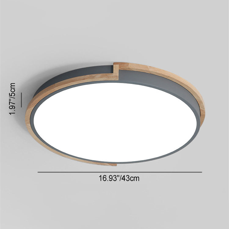 LumenCraft Nordic LED Ceiling Light | Wooden Frame | Acrylic Shade | Mood Light | For Bedroom and Living Room