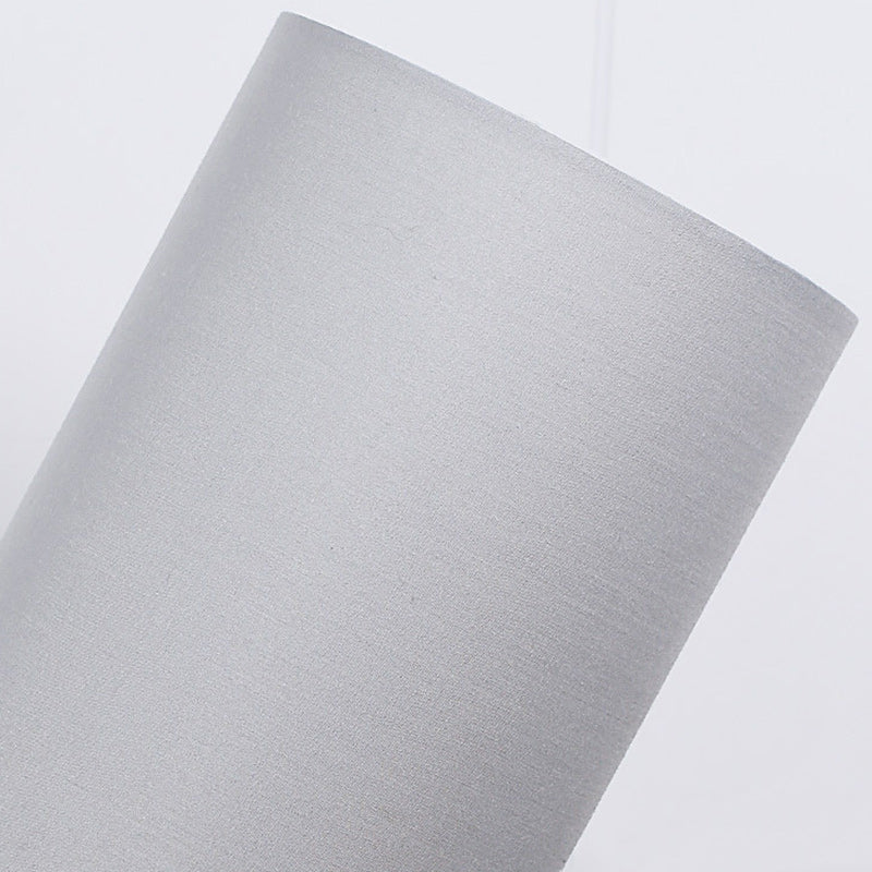 Traditional Japanese Cylinder Wood Fabric 1-Light Table Lamp for the Living Room