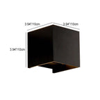 Modern Minimalist Waterproof Cube Up Down Aluminum Glass Induction LED Wall Light Lamps For Bedroom