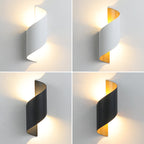 Modern Minimalist Waterproof Spiral Aluminum Acrylic LED Wall Light for Bedroom