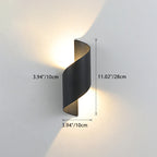 Modern Minimalist Waterproof Spiral Aluminum Acrylic LED Wall Light for Bedroom