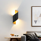 Modern Minimalist Waterproof Spiral Aluminum Acrylic LED Wall Light for Bedroom