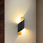 Modern Minimalist Waterproof Spiral Aluminum Acrylic LED Wall Light for Bedroom
