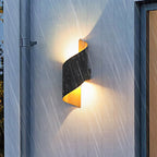 Modern Minimalist Waterproof Spiral Aluminum Acrylic LED Wall Light for Bedroom