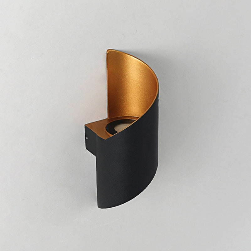 Modern Minimalist Waterproof Spiral Aluminum Acrylic LED Wall Light for Bedroom