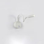 Modern Minimalist Iron Round Flexible Bend Tube LED Reading Lamp Wall Sconce Lamp for Bedroom