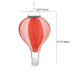 Contemporary Creative Solar Hot Air Balloon Fabric Shade LED Outdoor Pendant Light for Terrace Outside