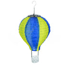Contemporary Creative Solar Hot Air Balloon Fabric Shade LED Outdoor Pendant Light for Terrace Outside