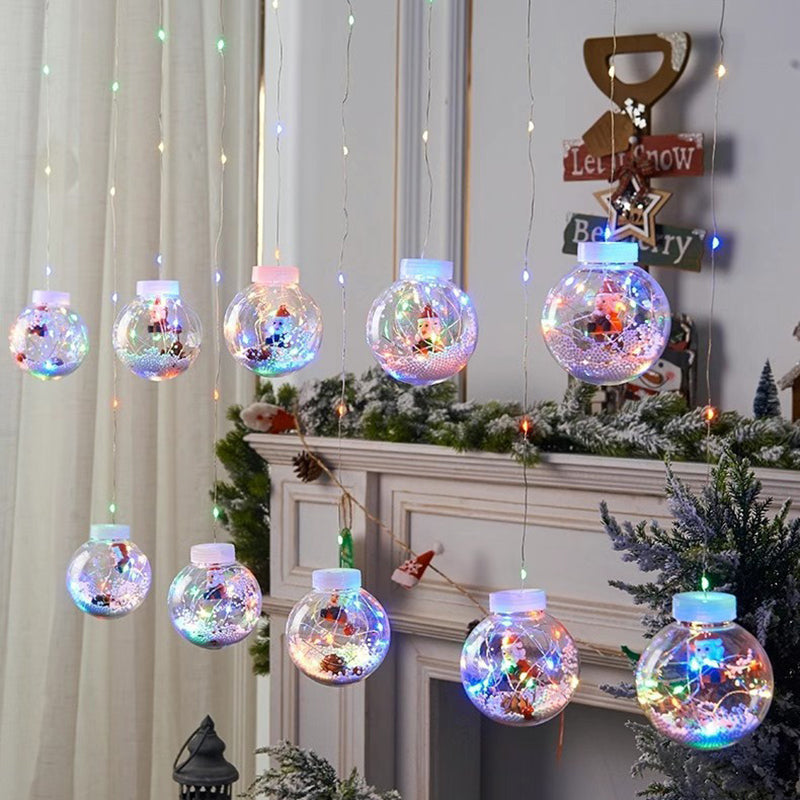 Contemporary Creative Christmas Tree Snowman LED Decoration String Lights For Living Room