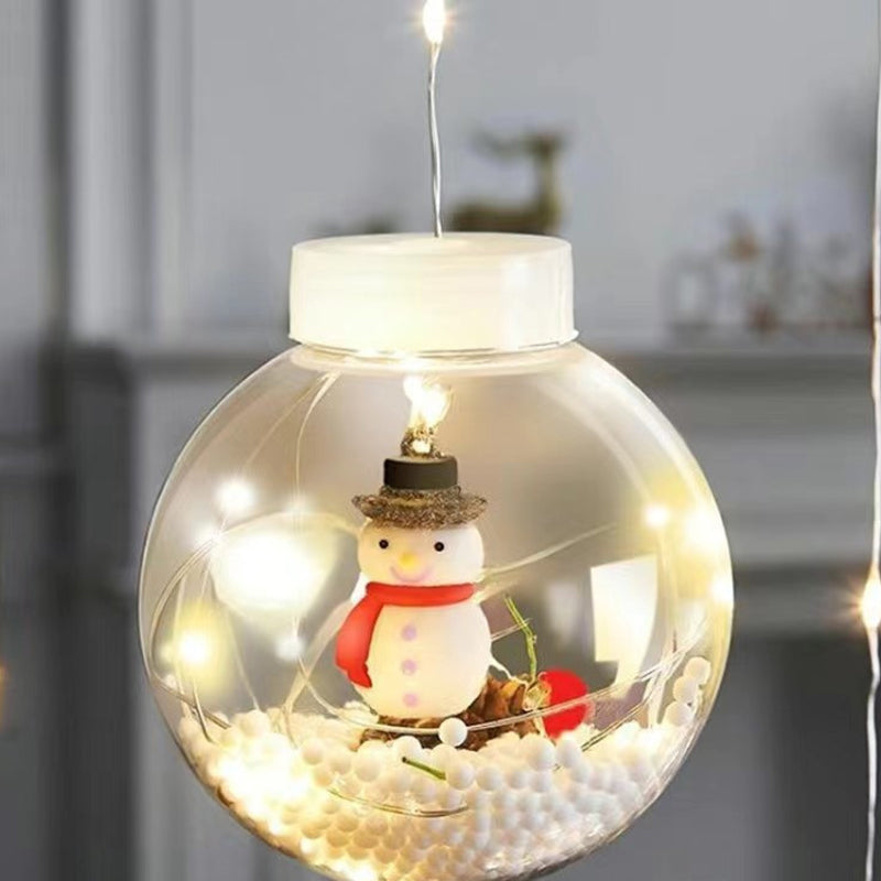 Contemporary Creative Christmas Tree Snowman LED Decoration String Lights For Living Room