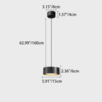 Minimalistic Round Cylinder Iron LED Pendant Light for Bedroom