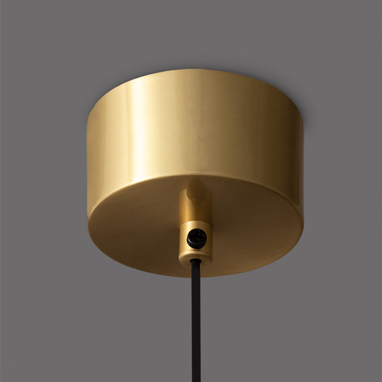 Minimalistic Round Cylinder Iron LED Pendant Light for Bedroom