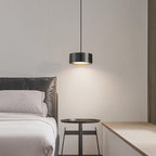 Minimalistic Round Cylinder Iron LED Pendant Light for Bedroom