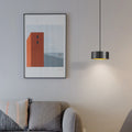 Minimalistic Round Cylinder Iron LED Pendant Light for Bedroom