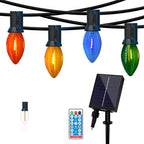 Modern Minimalist Waterproof Solar Christmas Waterdrop Plastic 12/25-Light Landscape Lighting Outdoor String Light For Garden