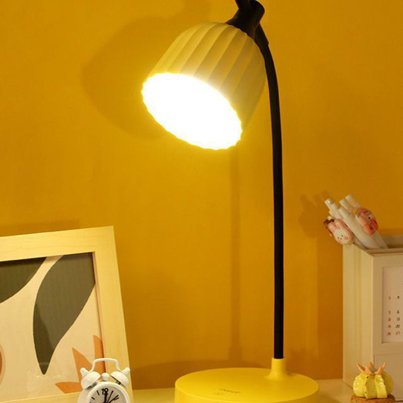 Modern Minimalistic Round Folded ABS LED Table Lamp For Living Room