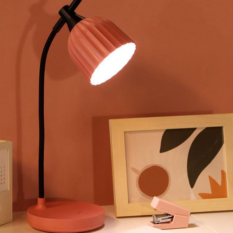 Modern Minimalistic Round Folded ABS LED Table Lamp For Living Room