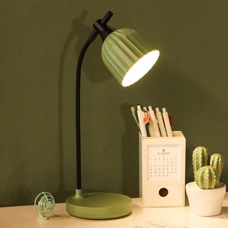 Modern Minimalistic Round Folded ABS LED Table Lamp For Living Room