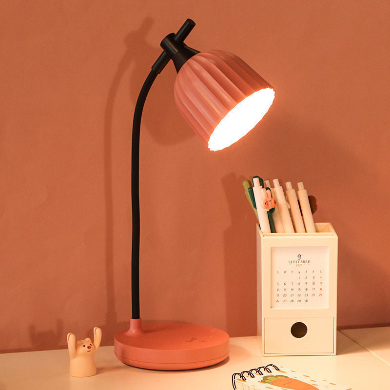 Modern Minimalistic Round Folded ABS LED Table Lamp For Living Room