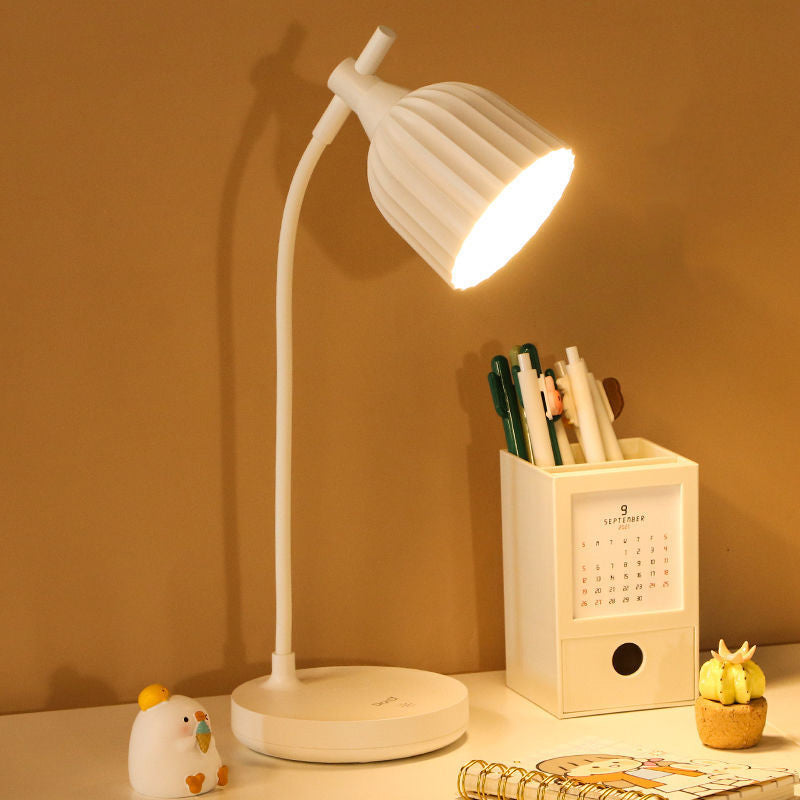 Modern Minimalistic Round Folded ABS LED Table Lamp For Living Room