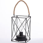 Modern Minimalist Vertical Striped Square Round Iron LED Table Lamp For Living Room