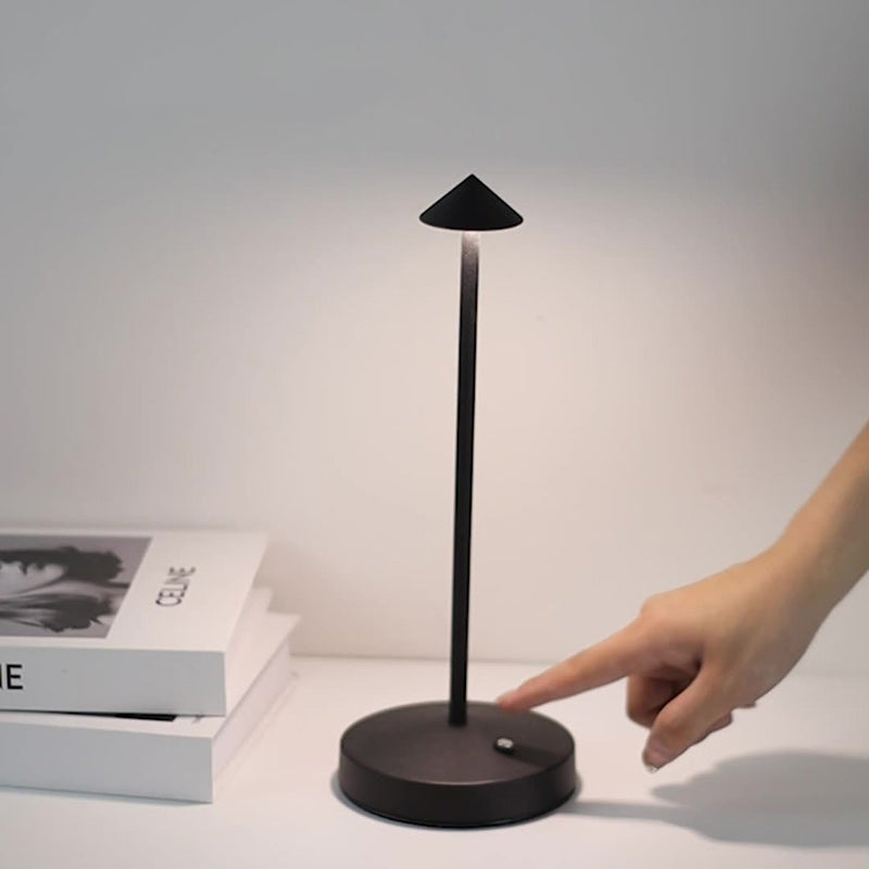Modern Simplicity Triangle Cone Round Acrylic Cylinder Iron LED Table Lamp for the Living Room