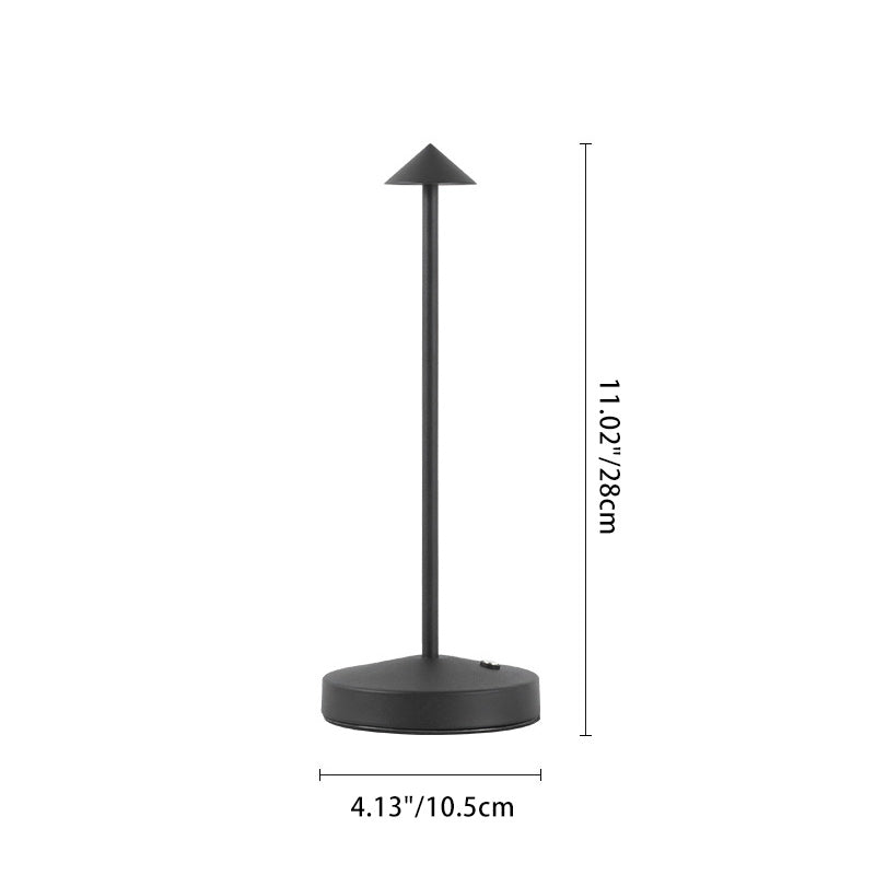 Modern Simplicity Triangle Cone Round Acrylic Cylinder Iron LED Table Lamp for the Living Room