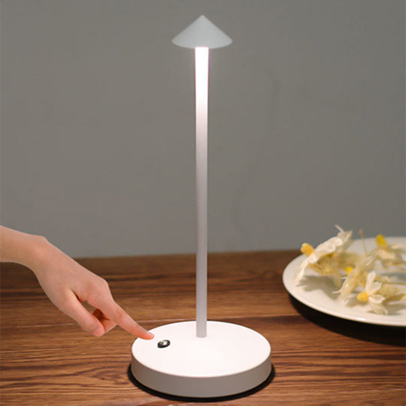 Modern Simplicity Triangle Cone Round Acrylic Cylinder Iron LED Table Lamp for the Living Room