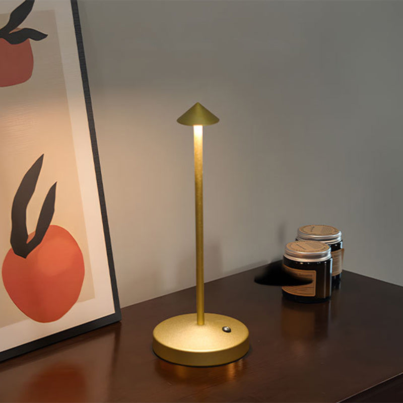 Modern Simplicity Triangle Cone Round Acrylic Cylinder Iron LED Table Lamp for the Living Room