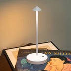 Modern Simplicity Triangle Cone Round Acrylic Cylinder Iron LED Table Lamp for the Living Room