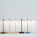 Modern Simplicity Triangle Cone Round Acrylic Cylinder Iron LED Table Lamp for the Living Room