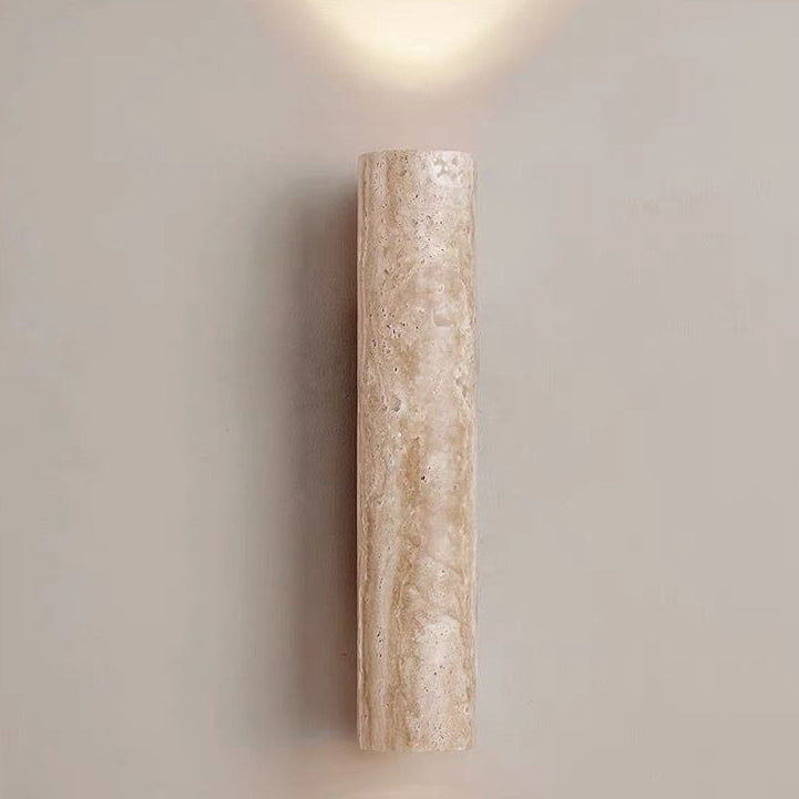 Nordivea Travertine Wall Light | Scandinavian Design | 2-Light | Wood & Travertine