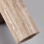 Nordivea Travertine Wall Light | Scandinavian Design | 2-Light | Wood & Travertine