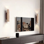 Nordivea Travertine Wall Light | Scandinavian Design | 2-Light | Wood & Travertine
