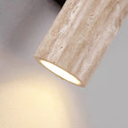 Nordivea Travertine Wall Light | Scandinavian Design | 2-Light | Wood & Travertine