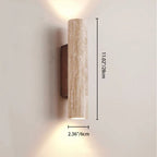 Nordivea Travertine Wall Light | Scandinavian Design | 2-Light | Wood & Travertine
