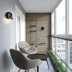 Contemporary Nordic Iron Round Eclipse Rotatable LED Wall Light for Nightstand