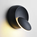 Contemporary Nordic Iron Round Eclipse Rotatable LED Wall Light for Nightstand
