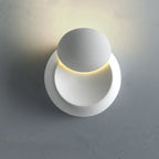 Contemporary Nordic Iron Round Eclipse Rotatable LED Wall Light for Nightstand