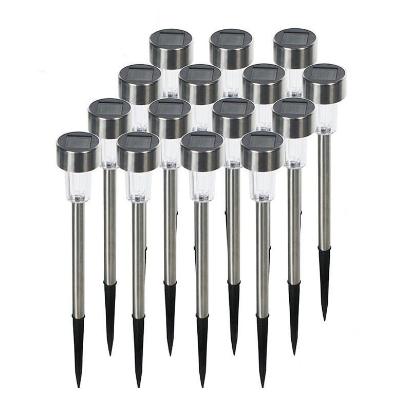 Modern simplicity solar waterproof stainless steel cylinder LED landscape lighting outdoor light for the garden