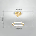 Contemporary Nordic Round Metal Silica LED Semi-Flush Mount Ceiling Light for Corridor