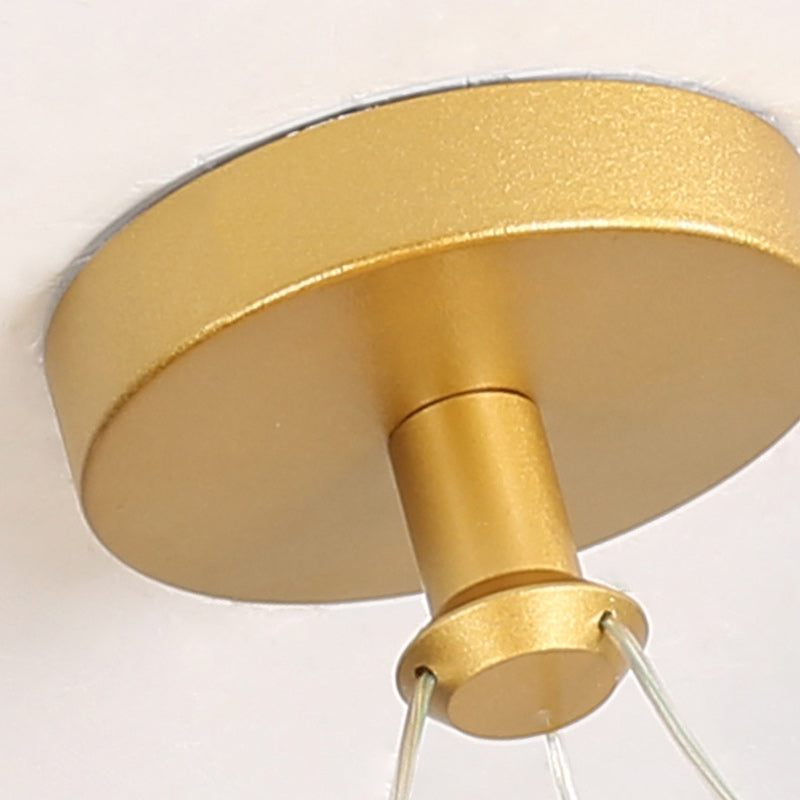 Contemporary Nordic Round Metal Silica LED Semi-Flush Mount Ceiling Light for Corridor