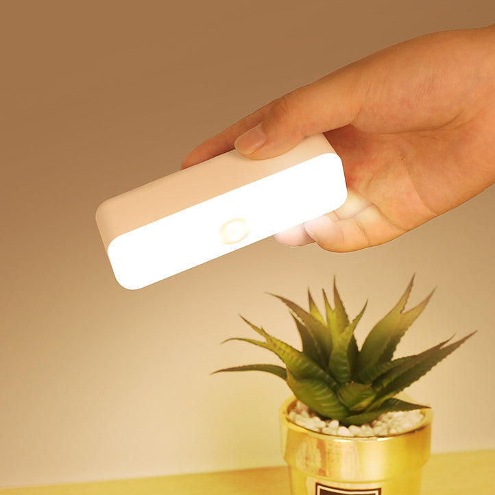 Modern Minimalist Rechargeable Magnetic Suction Cup Plastic Strip Rectangular LED Wall Light Night Light For Studying