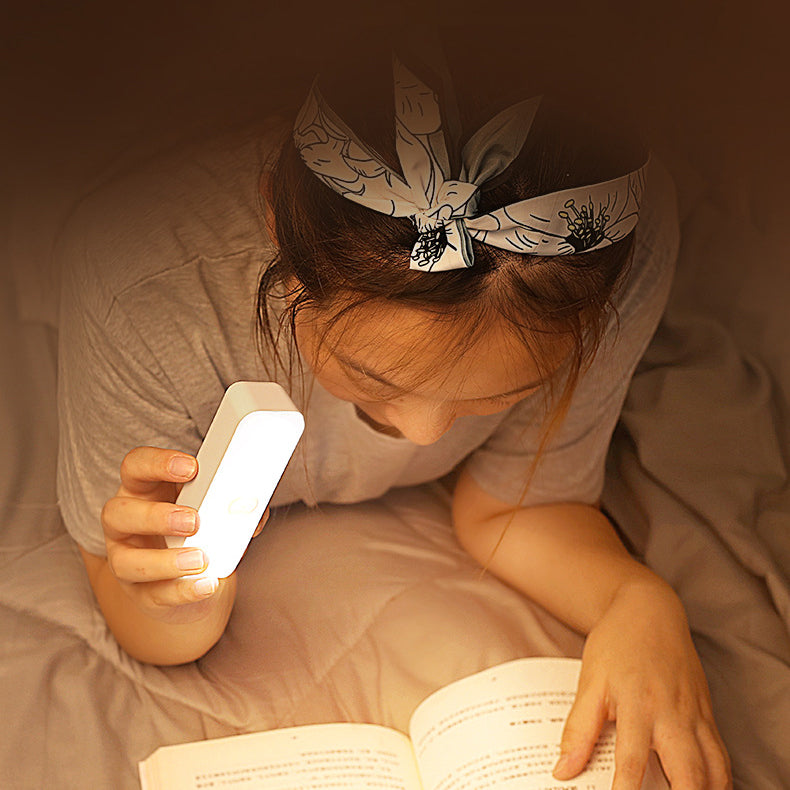 Modern Minimalist Rechargeable Magnetic Suction Cup Plastic Strip Rectangular LED Wall Light Night Light For Studying