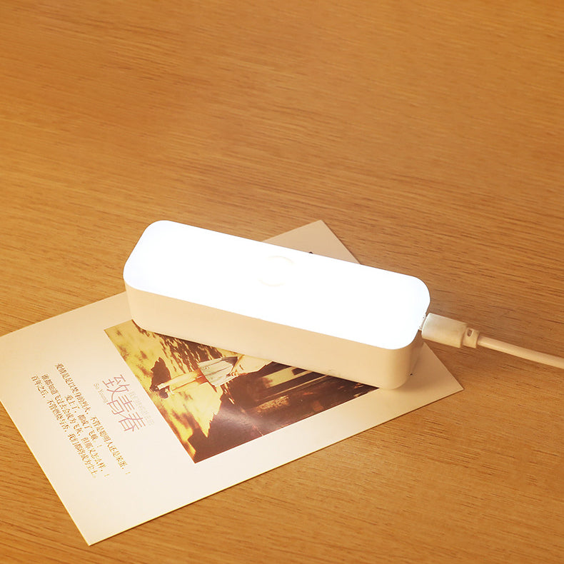 Modern Minimalist Rechargeable Magnetic Suction Cup Plastic Strip Rectangular LED Wall Light Night Light For Studying